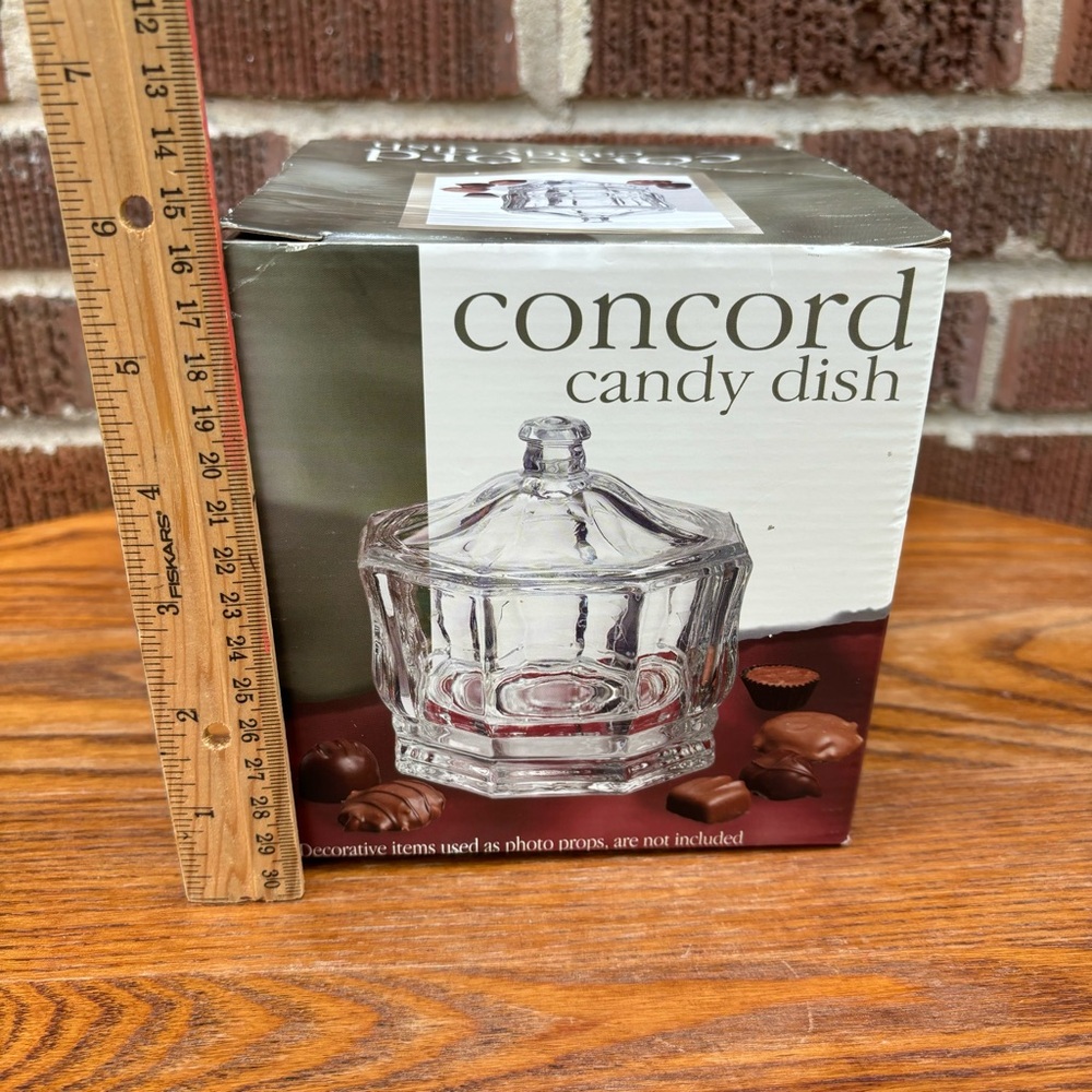 Concord Indiana Glass Candy Dish With Lid New in Box